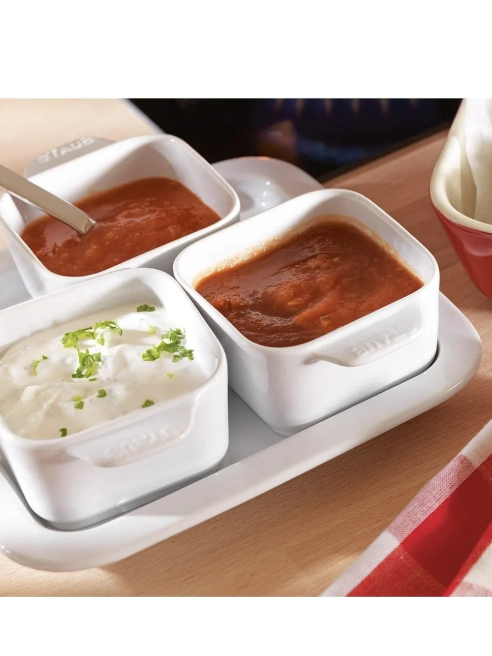 Staub White Ceramic Appetizer Set - 5 Pieces